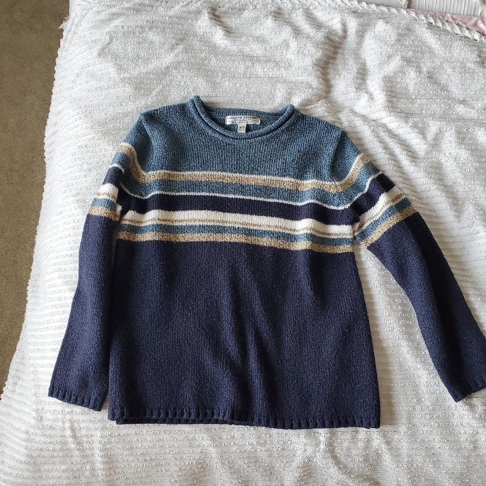 🔥blue striped sweater